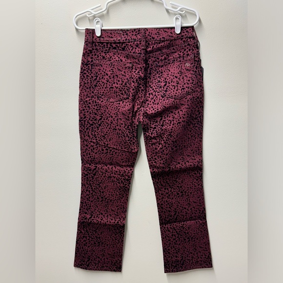 Rag & Bone Hana Burgandy Cheetah Jeans - Picture 2 of 6